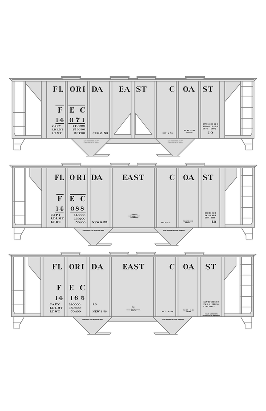 Florida East Coast 70 Ton Covered Hopper Black