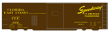 Florida East Coast 40 Ft Express Boxcar Yellow