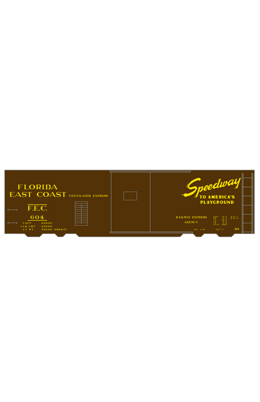 Florida East Coast 40 Ft Express Boxcar Yellow