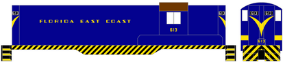 Florida East Coast Hood Diesel Yellow First Blue Scheme