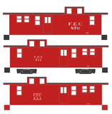 Florida East Coast Wood Caboose White  - Decal