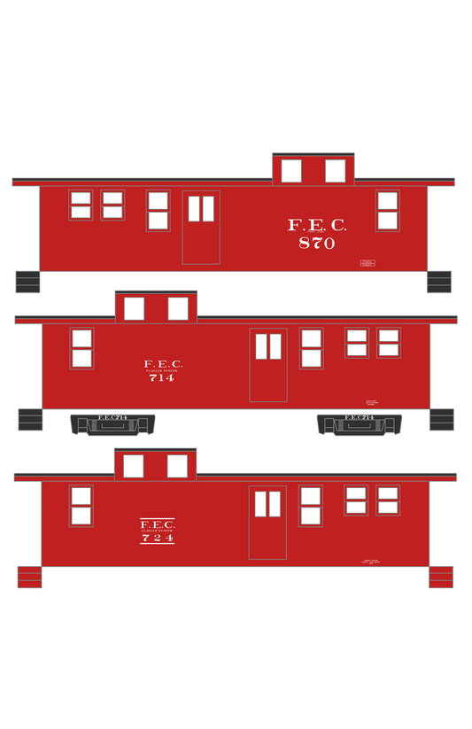 Florida East Coast Wood Caboose White