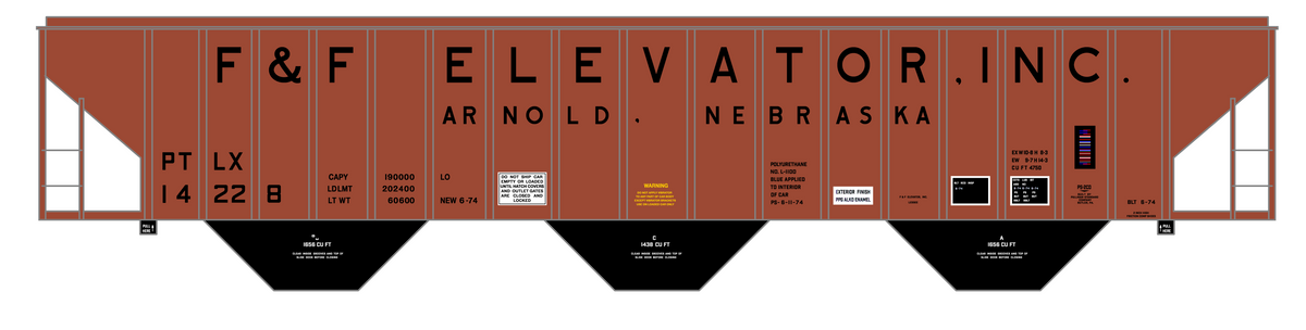 F&F Elevator, Inc. PS-2CD Covered Hopper Black Arnold, Nebraska