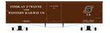 Findlay, Fort Wayne and Western 34 Ft Wood Boxcar White and Black Tangent Line - Decal