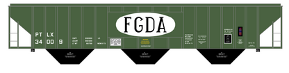 Farmers Grain Dealers Association FGDA PS-2CD Covered Hopper White and Black