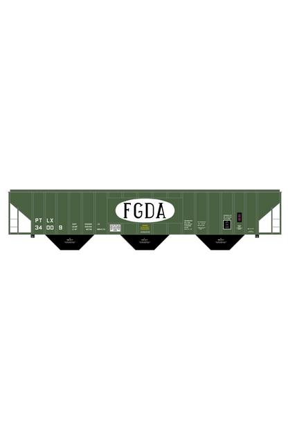 Farmers Grain Dealers Association FGDA PS-2CD Covered Hopper White and Black