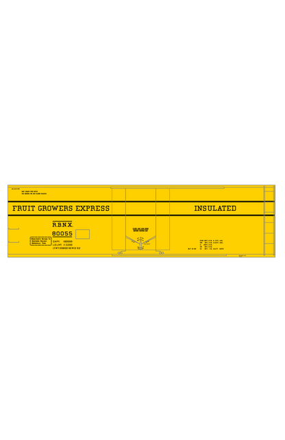 Fruit Growers Express 40 Ft Insulated Boxcar Black RBNX Serif