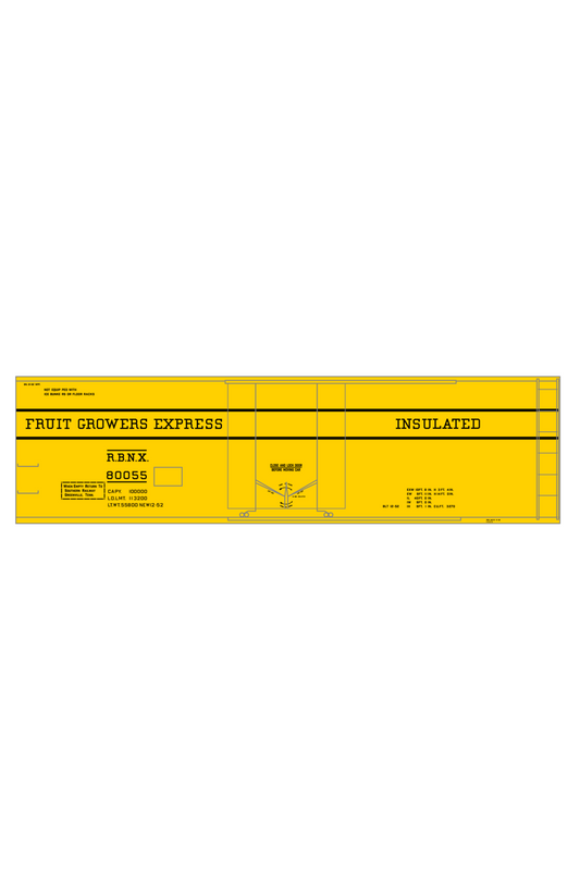Fruit Growers Express 40 Ft Insulated Boxcar Black RBNX Serif