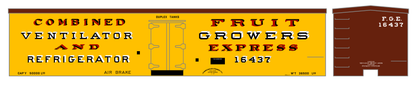 Fruit Growers Express Early Wood Ice Reefer Black White and Red