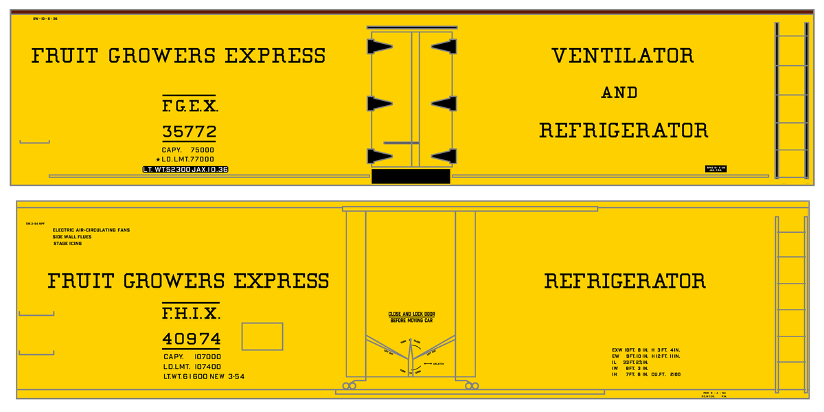 Fruit Growers Express 40 Ft Reefer Black Serif