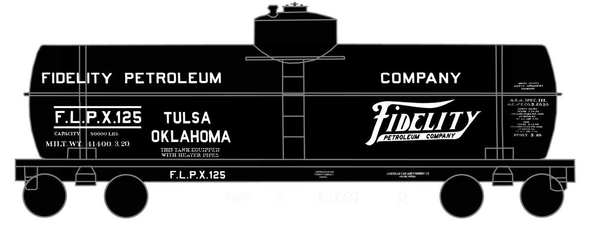 Fidelity Petroleum Tank Car White