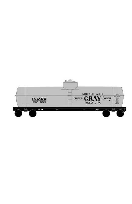 Gray Chemical Company Acetic Acid Tank Car Roulette Pennsylvania
