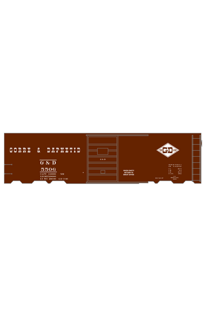 Gorre and Daphetid Single Door Boxcar White