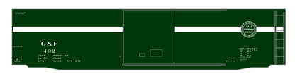 Georgia and Florida 50 Ft PS1 Boxcar White Stripe Car - Decal
