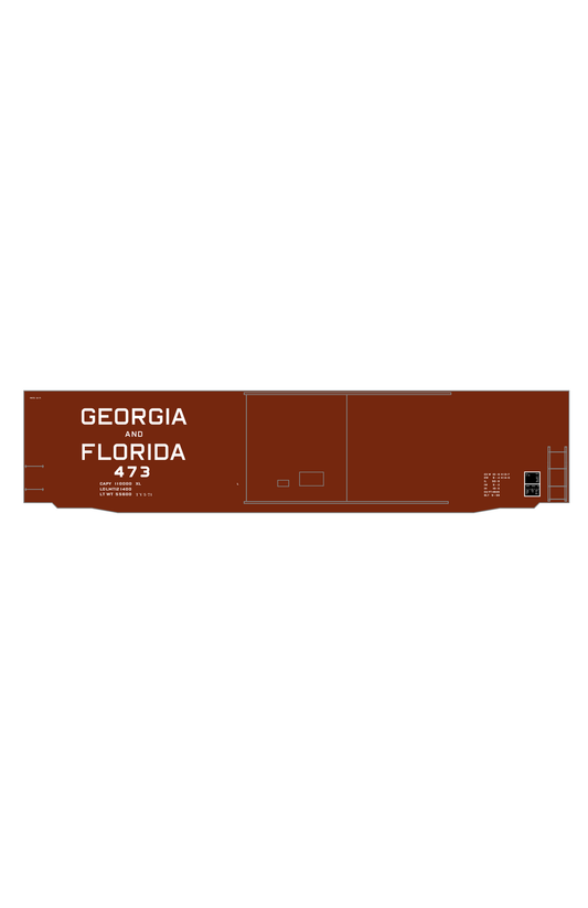 Georgia and Florida 50 Ft PS1 Boxcar White Block Letter