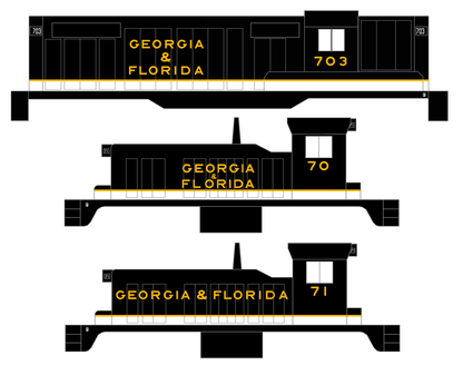 Georgia and Florida Diesel Locomotive Gold Southern Scheme