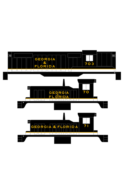 Georgia and Florida Diesel Locomotive Gold Southern Scheme