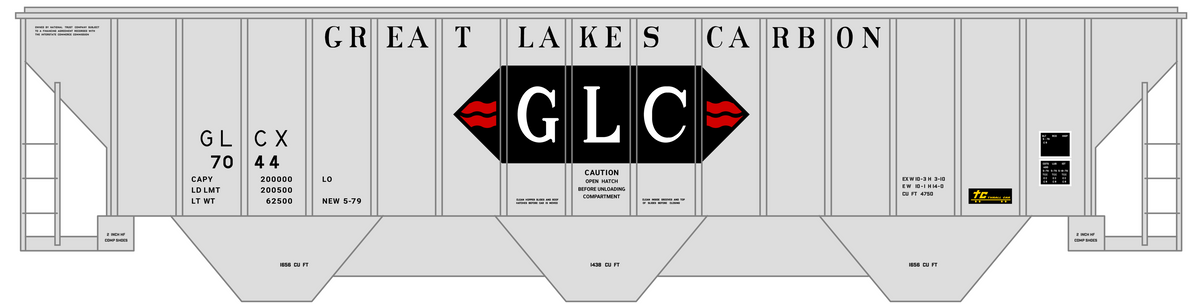 Great Lakes Carbon 4750 Cu Ft Covered Hopper Black
