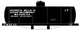 Georgia Mills and Elevator Co Early Tank Car White Macon