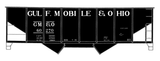 Gulf Mobile and Ohio Twin Hopper Car White Big Lettering