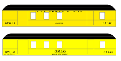 Gulf Mobile and Ohio MOW Maintenance Of Way Cars Black