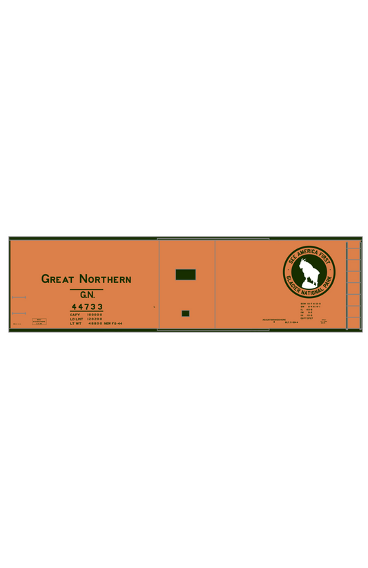 Great Northern 40 Ft Plywood Boxcar Pullman Green and White