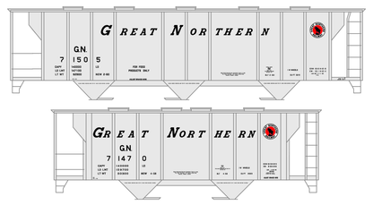 Great Northern Covered Hopper Black and Red