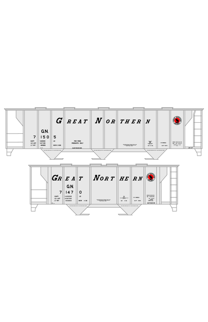 Great Northern Covered Hopper Black and Red