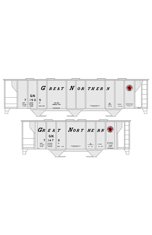 Great Northern Covered Hopper Black and Red