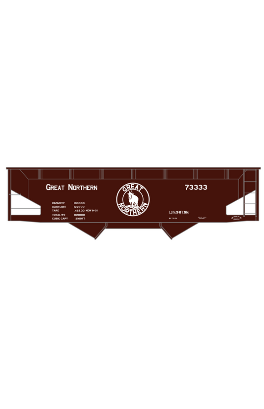 Great Northern Offset Twin Hopper White As Built Forward Goat