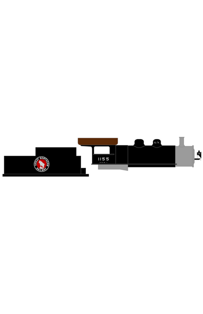 Great Northern Steam Locomotive Silver and Red Late Herald