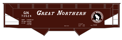 Great Northern Offset Twin Hopper White and Black Slant Lettering
