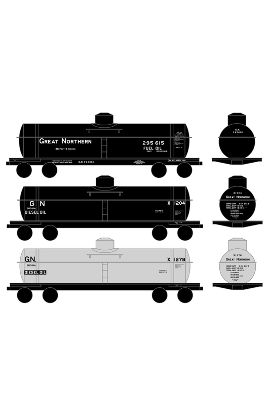 Great Northern Tank Car White and Black