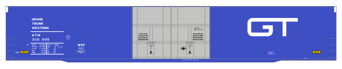Grand Trunk Western 86 Ft Auto Parts Boxcar White