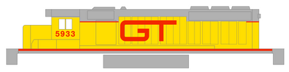 Grand Trunk Western EMD SD40-2 Locomotive Red Ex-Missouri Pacific
