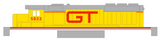 Grand Trunk Western EMD SD40-2 Locomotive Red Ex-Missouri Pacific
