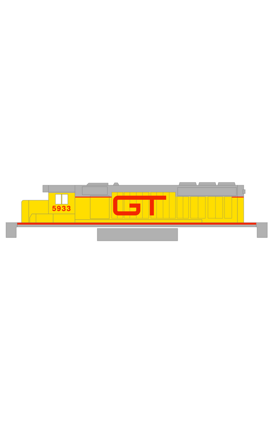 Grand Trunk Western EMD SD40-2 Locomotive Red Ex-Missouri Pacific
