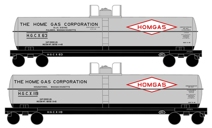 Home Gas Corp ICC-105 Tank Car Black White and Red Homgas