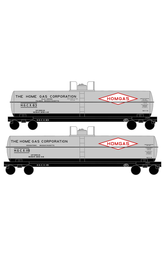 Home Gas Corp ICC-105 Tank Car Black White and Red Homgas