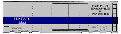 High Point, Thomasville and Denton 40 Ft Boxcar Black and Blue