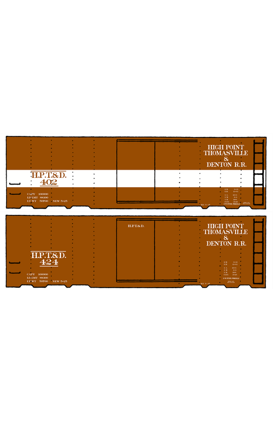 High Point, Thomasville and Denton 40 Ft Boxcar White