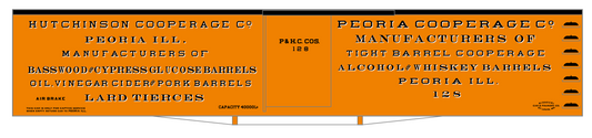 Hutchinson Cooperage Co 60 Ft Cooperage Boxcar White and Black