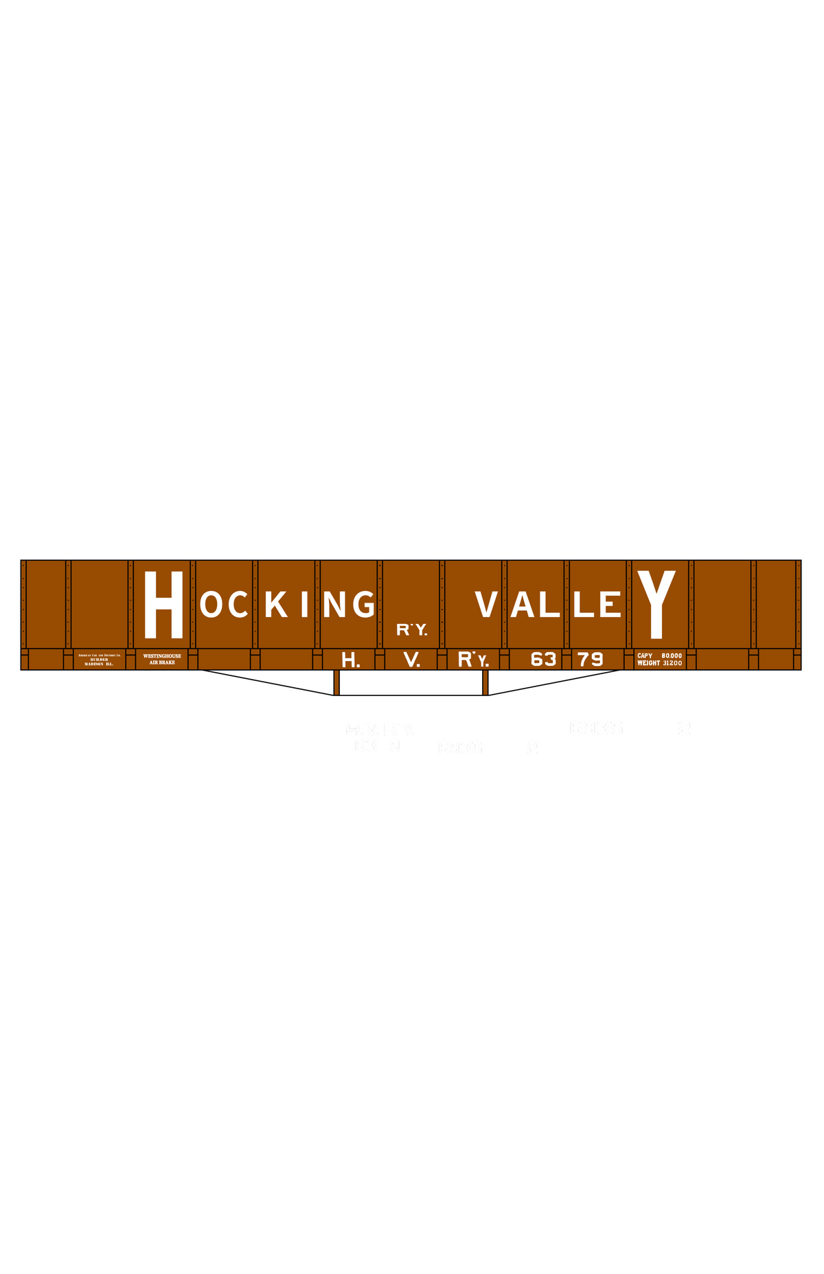 Hocking Valley Coal Gondola White