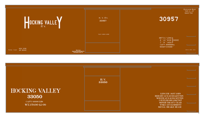 Hocking Valley 36 Ft Boxcar White