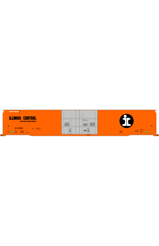 Illinois Central 86 Ft Auto Parts Boxcar Black
