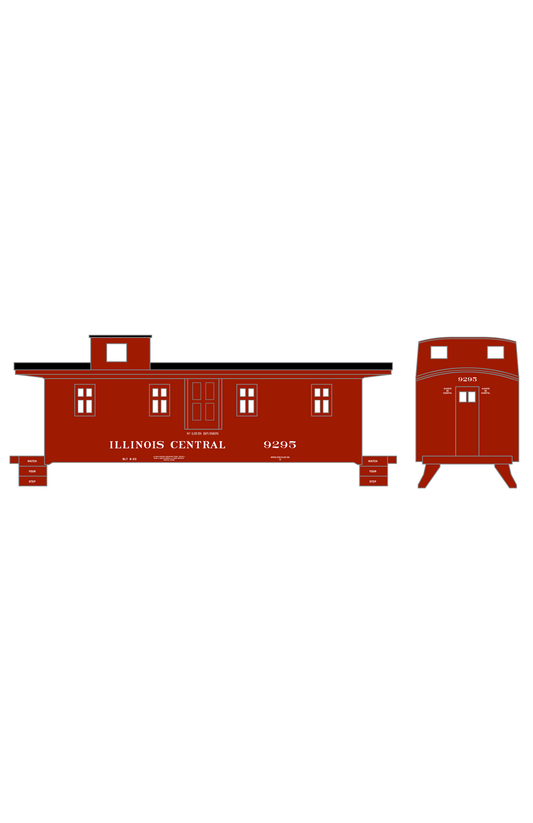 Illinois Central Caboose White Plain Roman