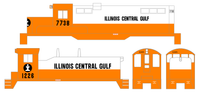 Illinois Central Gulf Diesel Locomotive Black