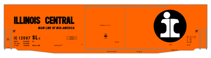 Illinois Central 50 Ft Boxcar Black Orange Car