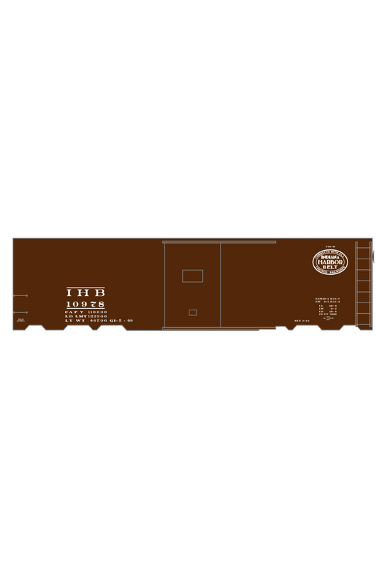 Indiana Harbor Belt 40 Ft Boxcar White Roman Lettering