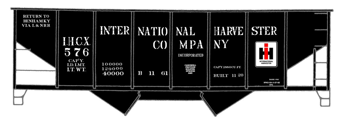 International Harvester IHCX Ribbed Twin Hopper White